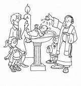 Colorir Batismo Batizado Pintarcolorir Encontra Disso Há Cerimônia sketch template