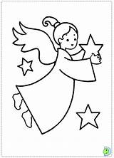 Coloring Angel Christmas Angels Colouring Pages Nativity Dinokids Printable Choose Board Bible sketch template