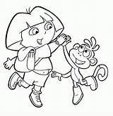 Coloring Dora Explorer Pages Printable Online Print sketch template