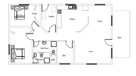 small house plan      cad file