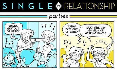 being single vs being in a relationship [comic] behavior funny dating quotes relationship