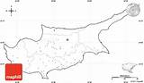 Cyprus Blank Map Labels Simple Cropped Outside East North West Maps sketch template
