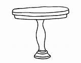 Table Coloring Round Coloringcrew Colorear sketch template