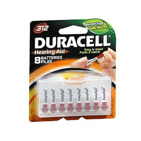 duracell easy tab hearing aid batteries   ea  pack myotcstorecom