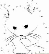 Cat Connect Dot Dots Small Kids Cats Animals Printable Worksheet Worksheets Connectthedots101 sketch template
