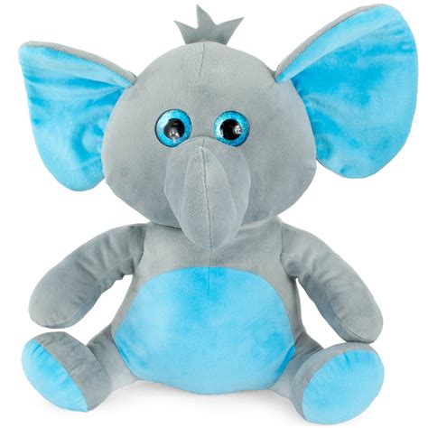 super soft plush big glitter eye elephant stuffed animal toy