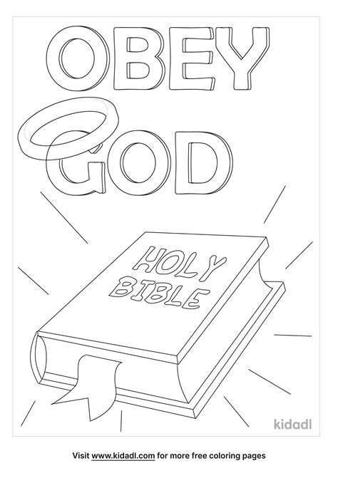 obey god coloring page