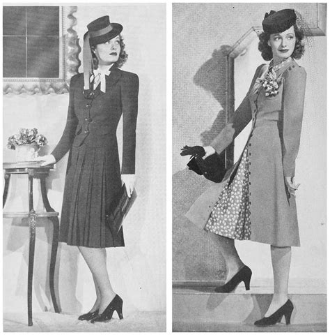 1940s Fashion Early Summer Suits 1940 1940s Fashion Fashion 1940s