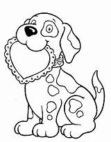 Valentine Coloring Pages Valentines Sheets Kids Puppy Colouring Printable Color Dog Cat Cute Hearts Books sketch template