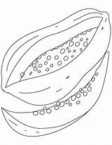 Papaya Pepaya Mewarnai Jackfruit Colorat Frutas Paud Planse Fructe Exotice Mamão Bestcoloringpages Chickoo Marimewarnai sketch template