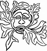 Green Man Clipartmag Drawing sketch template