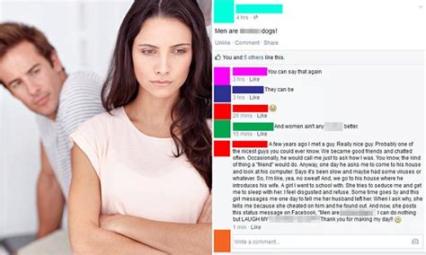 facebook post backfires when a cheating wife is outed by a man she