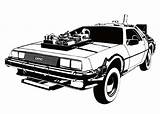Delorean Bttf Future Back Coloring Foster Pages Deviantart Template Sketch sketch template