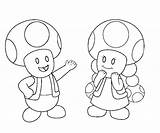 Toad Toadette Luigi Bros Coloringhome Getcolorings sketch template