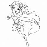 Supergirl Coloring Pages Print Color Kids sketch template