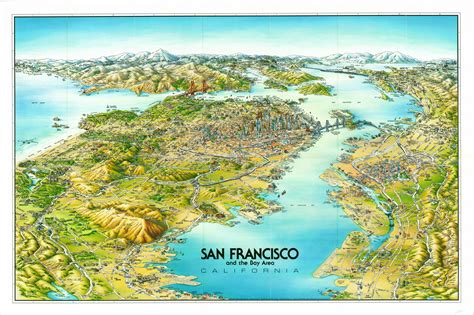 san francisco   bay area california curtis wright maps