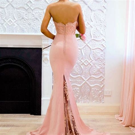 Hualong Elegant Mermaid Blush Pink Wedding Dress Online