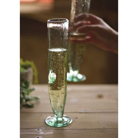 Kalalou Tall Recycled Champagne Flute Modish Store