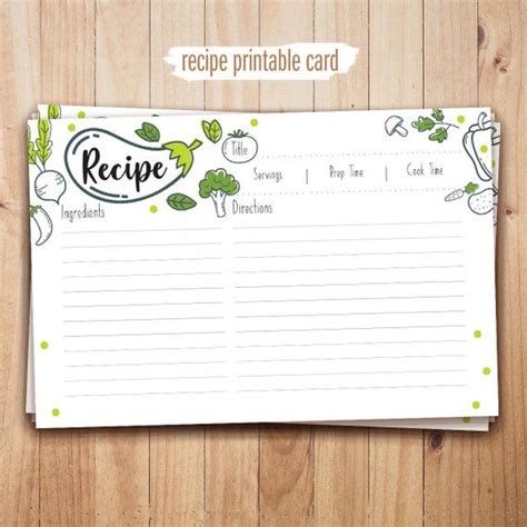 recipe cards printable  recipe cards recipe templates