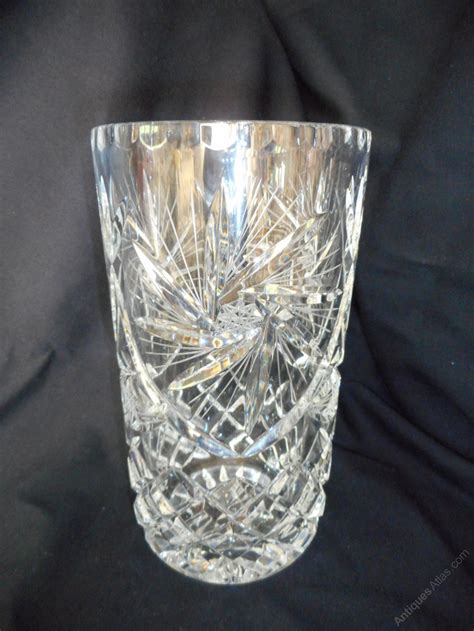 Antiques Atlas Heavy Quality Cut Glass Crystal Vase