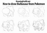 Bulbasaur Pokemon sketch template