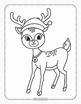Reindeer Tweet sketch template