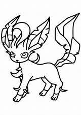 Leafeon Cute Pokemon Coloring Pages Categories sketch template