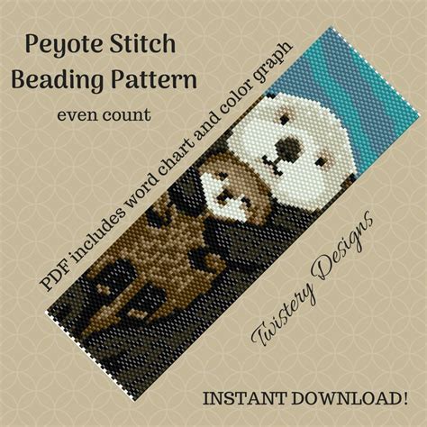 Sea Otter With Pup Peyote Stitch Beading Pattern