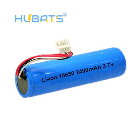 li ion 18650 2400mah 3 7v rechargeable battery with pcm connector hubats