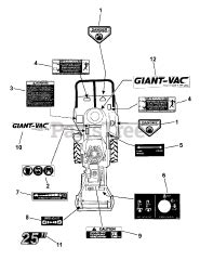 gmbs  giant vac  walk  mower hp parts lookup