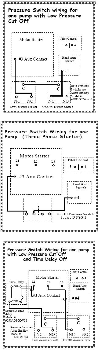 pressure switch wiring diagrams cycle stop valves