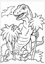 Coloring Dinosaurs Kids Pages Tyrannosaur Beautiful Children sketch template