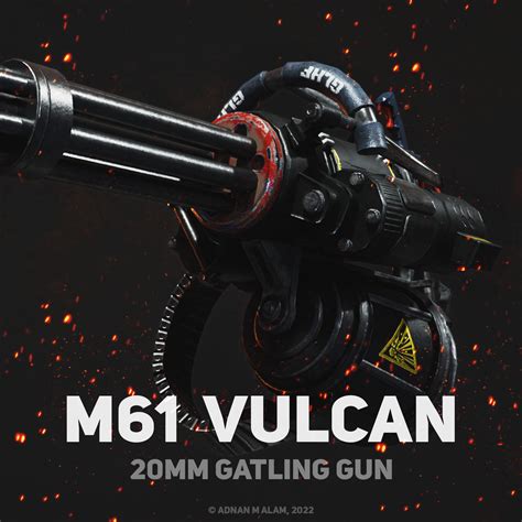 artstation  vulcan mm gatling gun