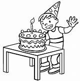 Birthday Boy Candle Coloring Pages Blow Ready Color sketch template