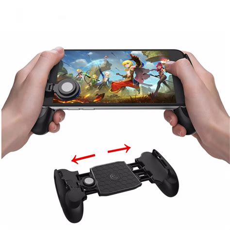 mobile phone game controller gamepad grip extended handle physical fling joystick touch screen