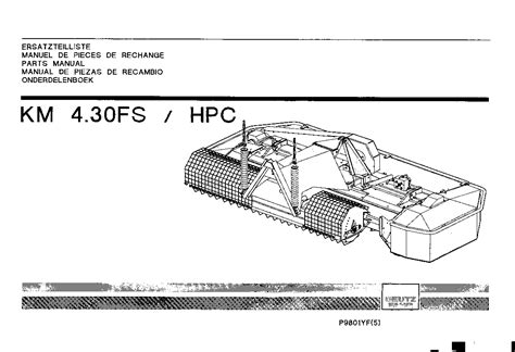 deutz fahr km fs hpc conditioners rear mounted parts manual catalog   service