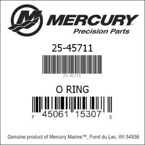mercury mercruiser    ring    genuine factory part