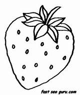 Strawberry Fruits Printable Coloring Pages Vegetables Print sketch template