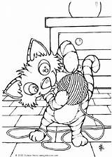 Cat Coloring Pages Ball Felix Wool Its Color Print Getcolorings Colouring Visit Sheets Hellokids sketch template