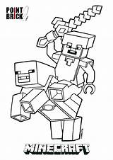 Minecraft Coloring Pages Armor Steve Diamond Color Getcolorings Printable Print sketch template