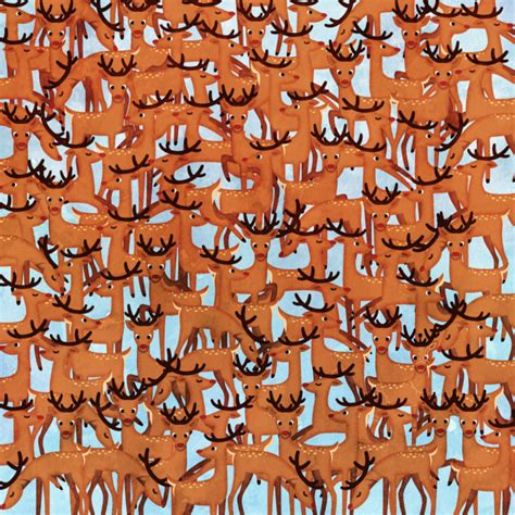 can you find the rudolph imposter hidden among the reindeer in this