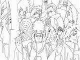 Coloring Akatsuki Naruto Pages Members Adults Kids Devientart Library Clipart Popular sketch template