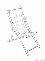 Coloring Chair Drawing Deck Deckchair Getdrawings Pages Getcolorings sketch template