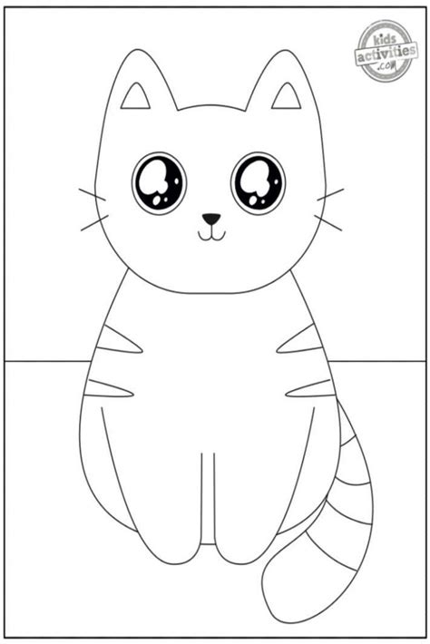 printable cute kitty coloring pages kids activities blog