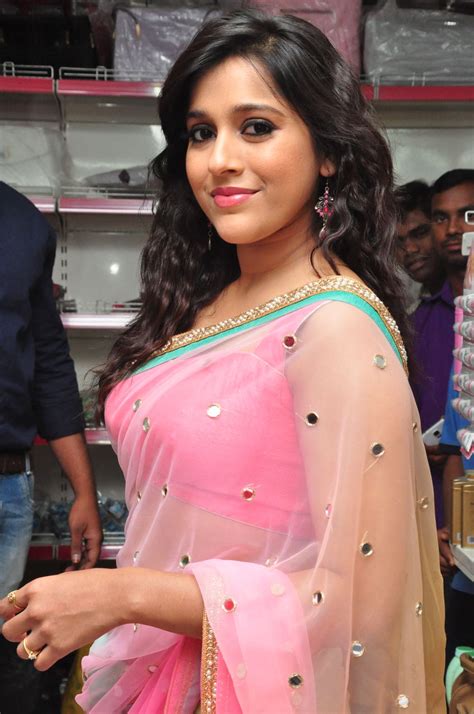 tollywood actress rashmi gautam hot stills in pink saree tollywood boost