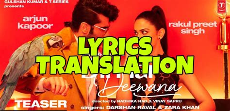 dil hai deewana lyrics  english  translation darshan raval