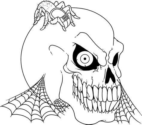 scary coloring pages  coloring pages  kids skull coloring