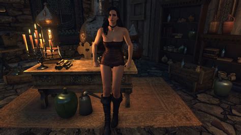 sexy yennefer dress at the witcher 3 nexus mods and