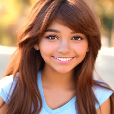E G A Cute 13 Year Old Latina Girl With Brown Color Openart