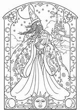 Wizard Witch Adults Wizards Mandalas Secretos Jardins Libros sketch template